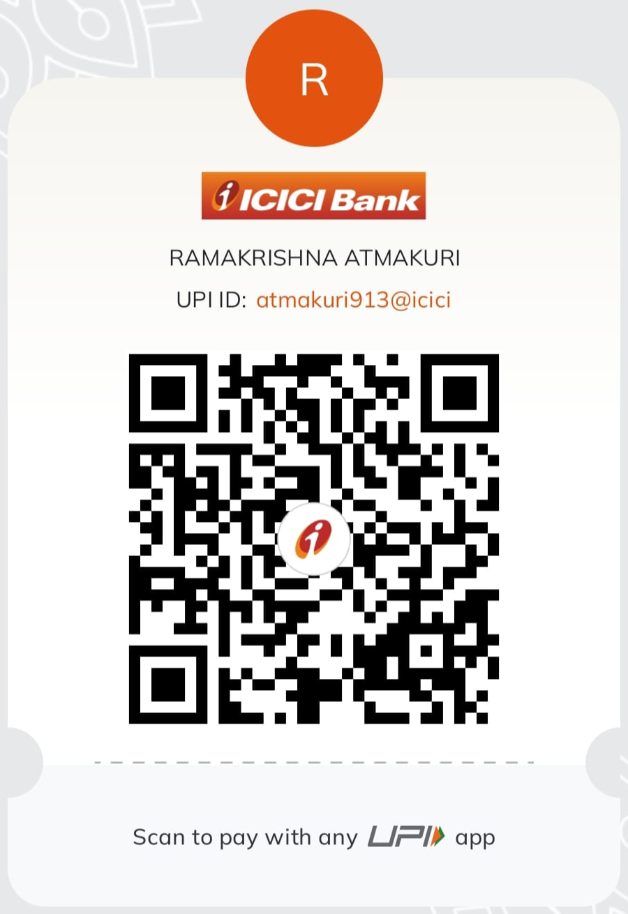 UPI QR code — UPI ID atmakuri913@icici